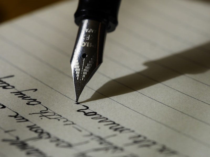Student writing college essay