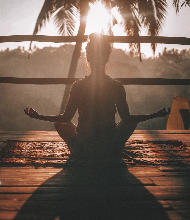 A person finding calm and balance representing wellbeing