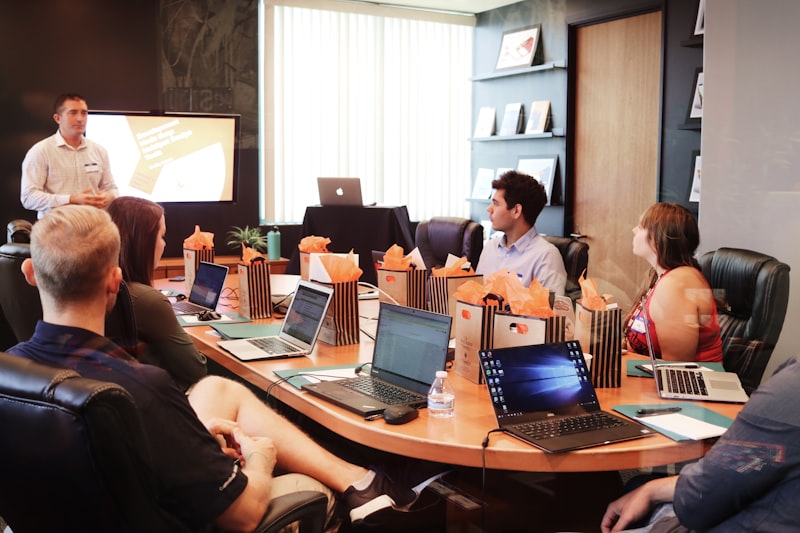 A team reviewing charts representing strategic analysis