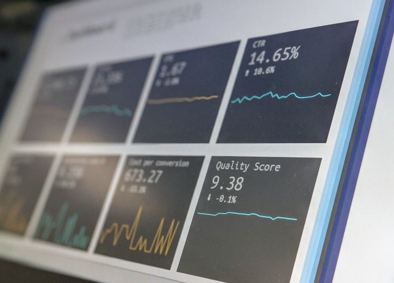 Data analytics screen representing investment analysis
